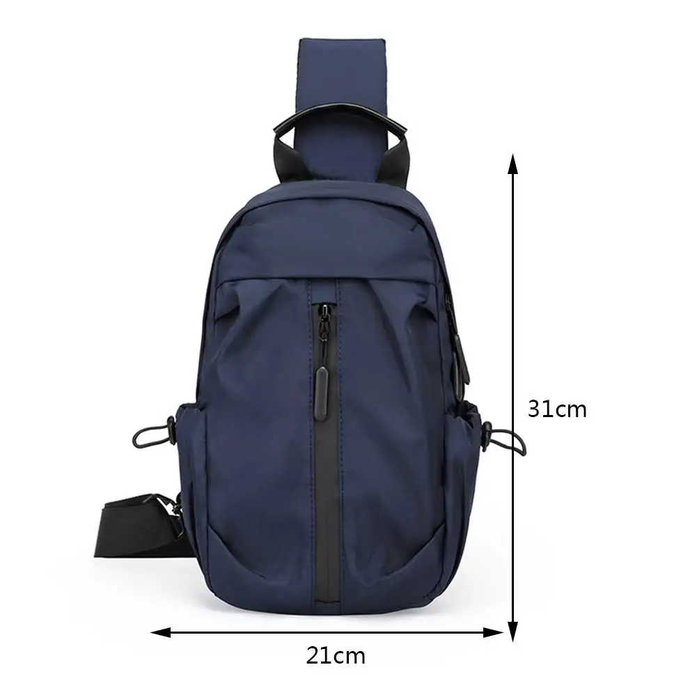 2023 Nylon Men\'s Waterproof USB Multifunction Crossbody Bag Shoulder Bags Travel Pack Messenger Chest Bag Short Trip for Male