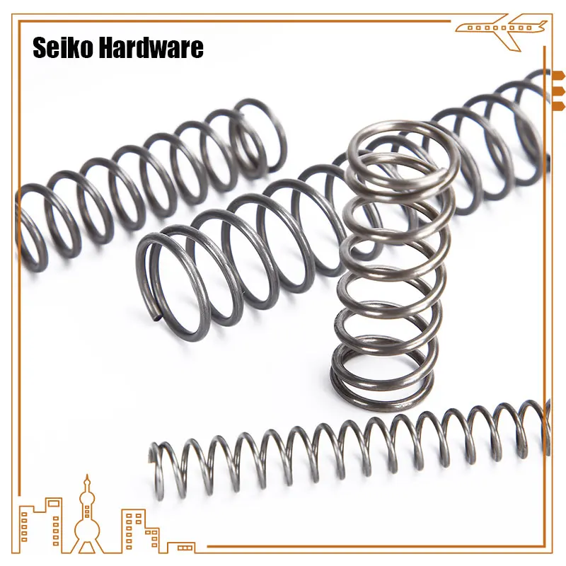 65Mn Wire Diameter 0.2 / 0.3mm Cylidrical Coil Small Compression Spring Return Compressed Springs Release Pressure Spring Steel