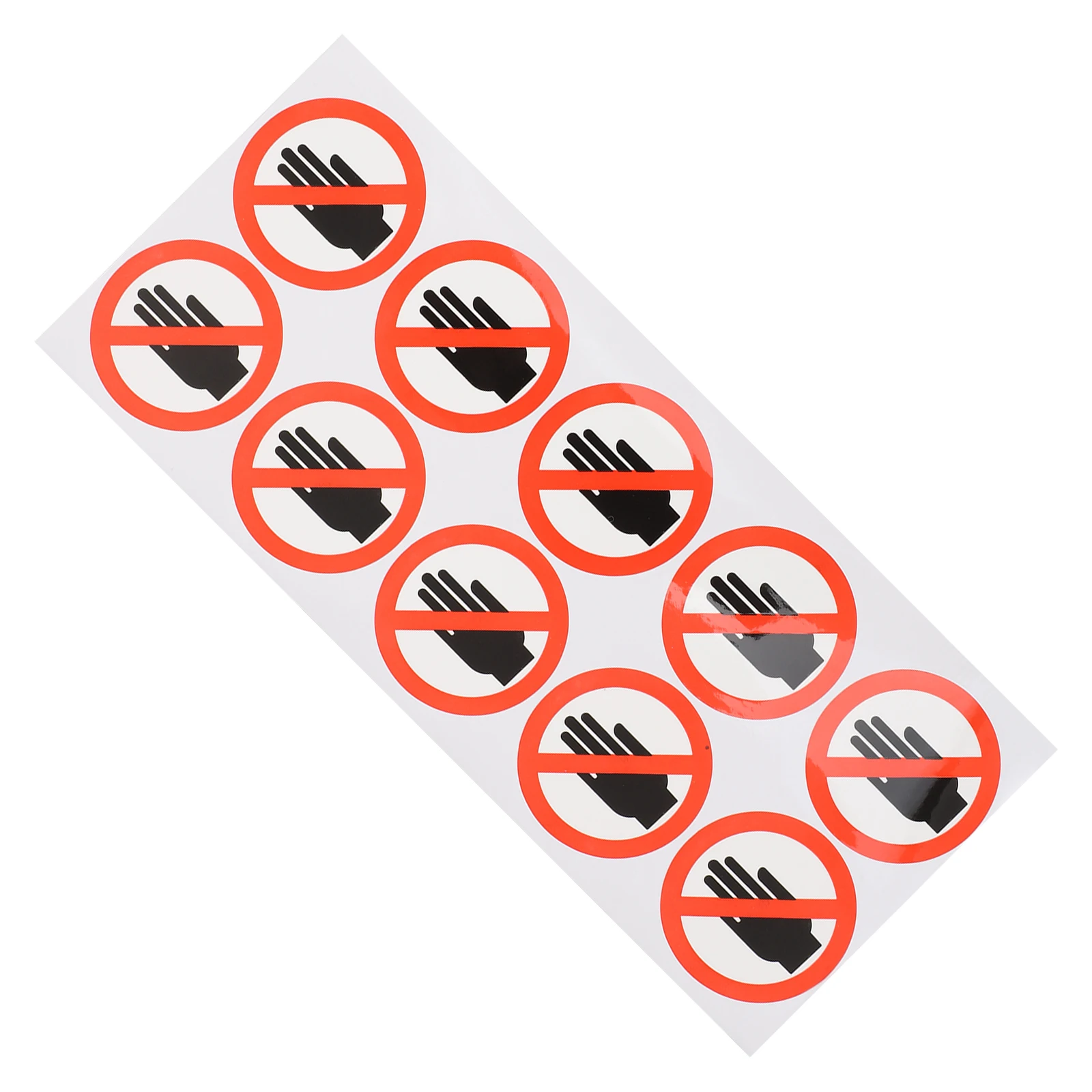 

No Touching Stickers Safety Warning Labels Adhesive Decals Machine Signs Danger Caution Device Wall Folder Tag