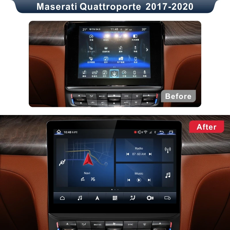 

New Arrival For Maserati Quattroporte 2017 2020 Multimedia Android Car Radio GPS Navigation Audio Stereo Carplay Navigation