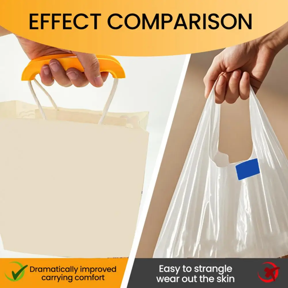

Ergonomic Bag Grip Ergonomic Shopping Bag Tool for Easy Anti-pinch Handheld Device Relief 1/2pcs Bracket Design for Finger