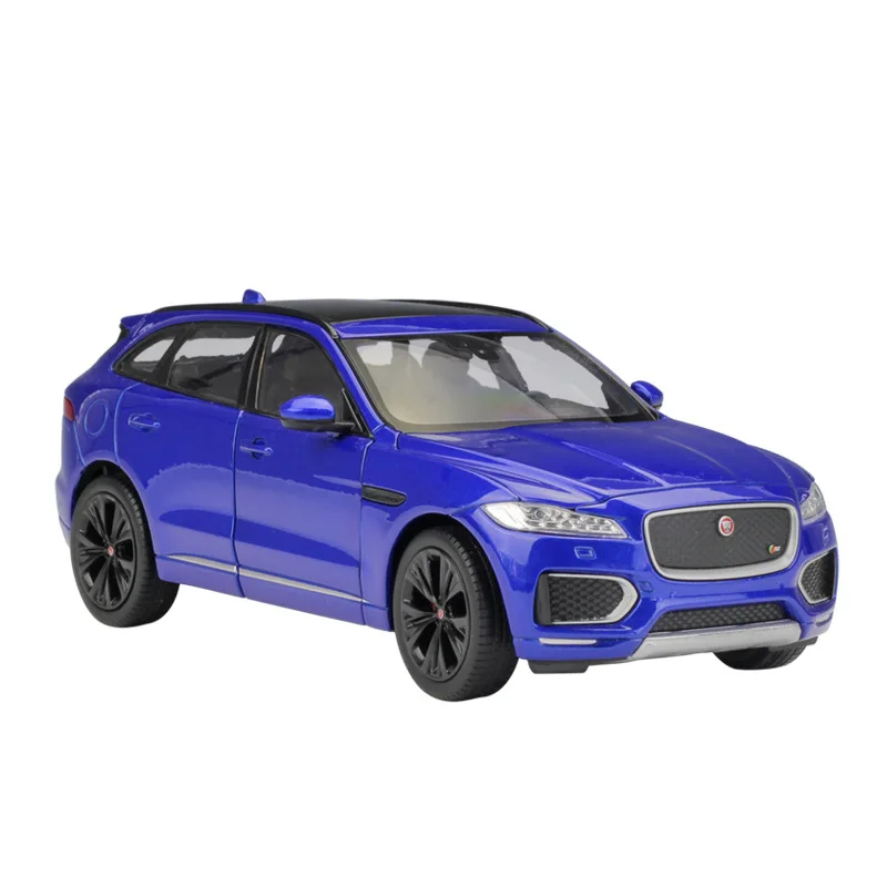 

New WELLY 1/24 JAGUAR F-Pace Car Model Simulated Alloy Red Blue JAGUAR SUV Toys Car Model Boy Gift Hobbies Collection Ornaments