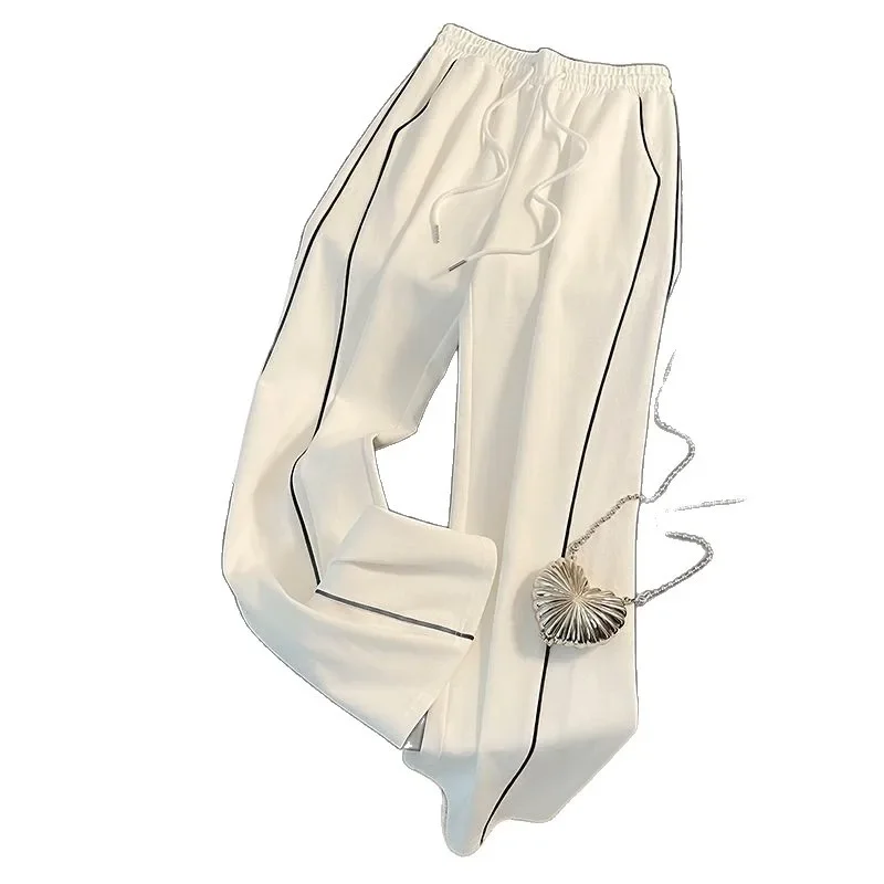 المألوف الشارع نمط ملابس رياضية مجموعة المرأة ربيع الخريف عادية مكافحة الشيخوخة العصرية سستة البلوز بنطال ذو قصة أرجل واسعة قطعتين