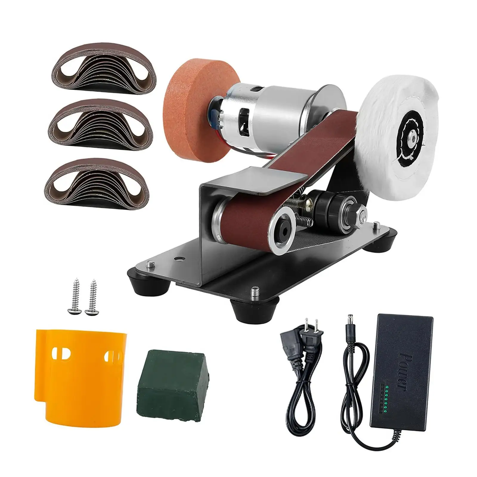 

Mini Belt Sander Polishing Grinding Machine Compact Stainless Steel Sharpener Tool Electric Knife Sharpener for Metal Working