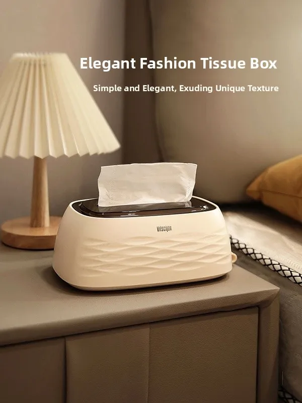 

Luxury Living Room Tissue Box Car Mounted Storage Tea Table Bede Cabinet Dstring Paper Holder Modern Rectangular ABS