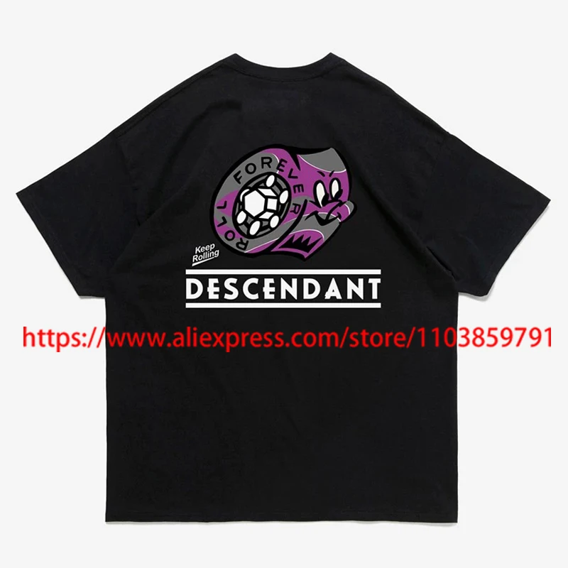 

Летняя хлопковая футболка 1:1 высокого качества DESCENDANTD с короткими рукавами, японская уличная одежда, креативный принт, мужские и женские топы, футболка