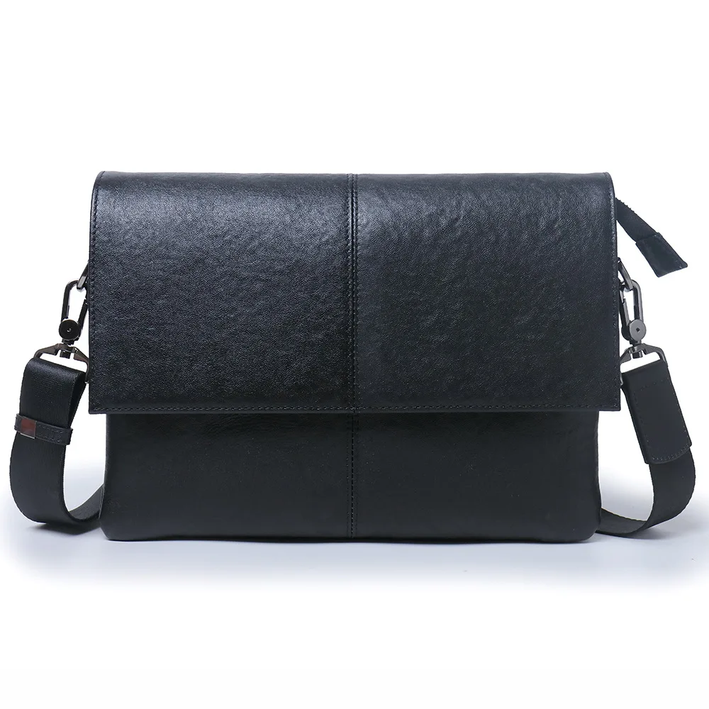 New Trendy Men's Leather Shoulder Bag iPad Crossbody Envelope Soft Slim Bag