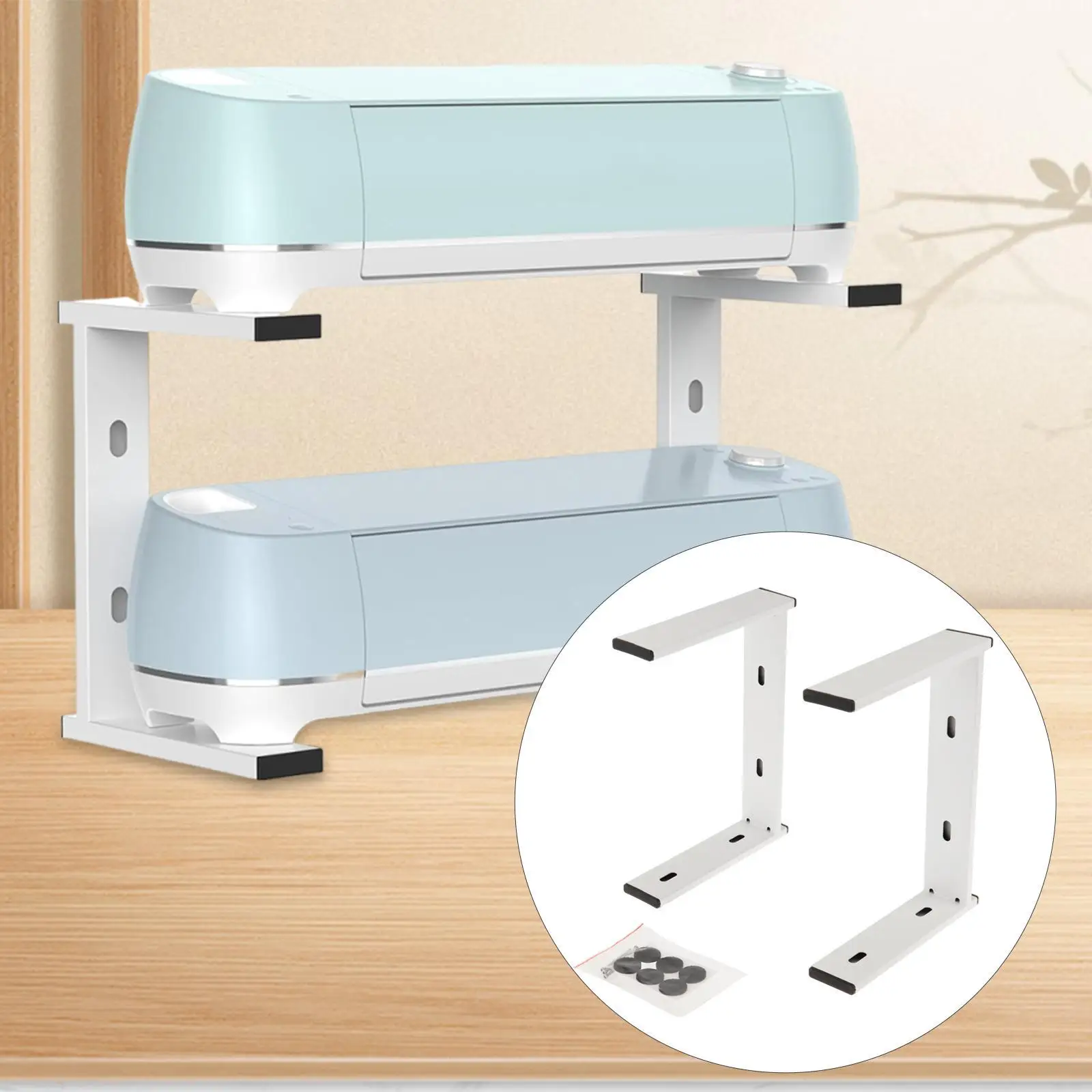 

2x Stand Legs Metal Holders Screw Mounted Supports Fully Open Storage for