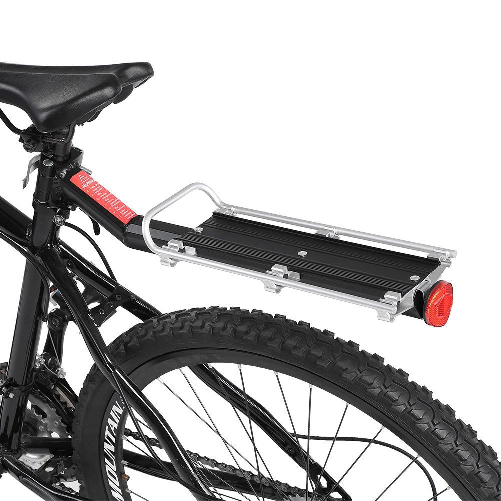 Seat  Shelf Bike Shelf Mountain Bike  Carrier Rack Seat Post Rear Shelf Aluminum Alloy Black Bike Seat