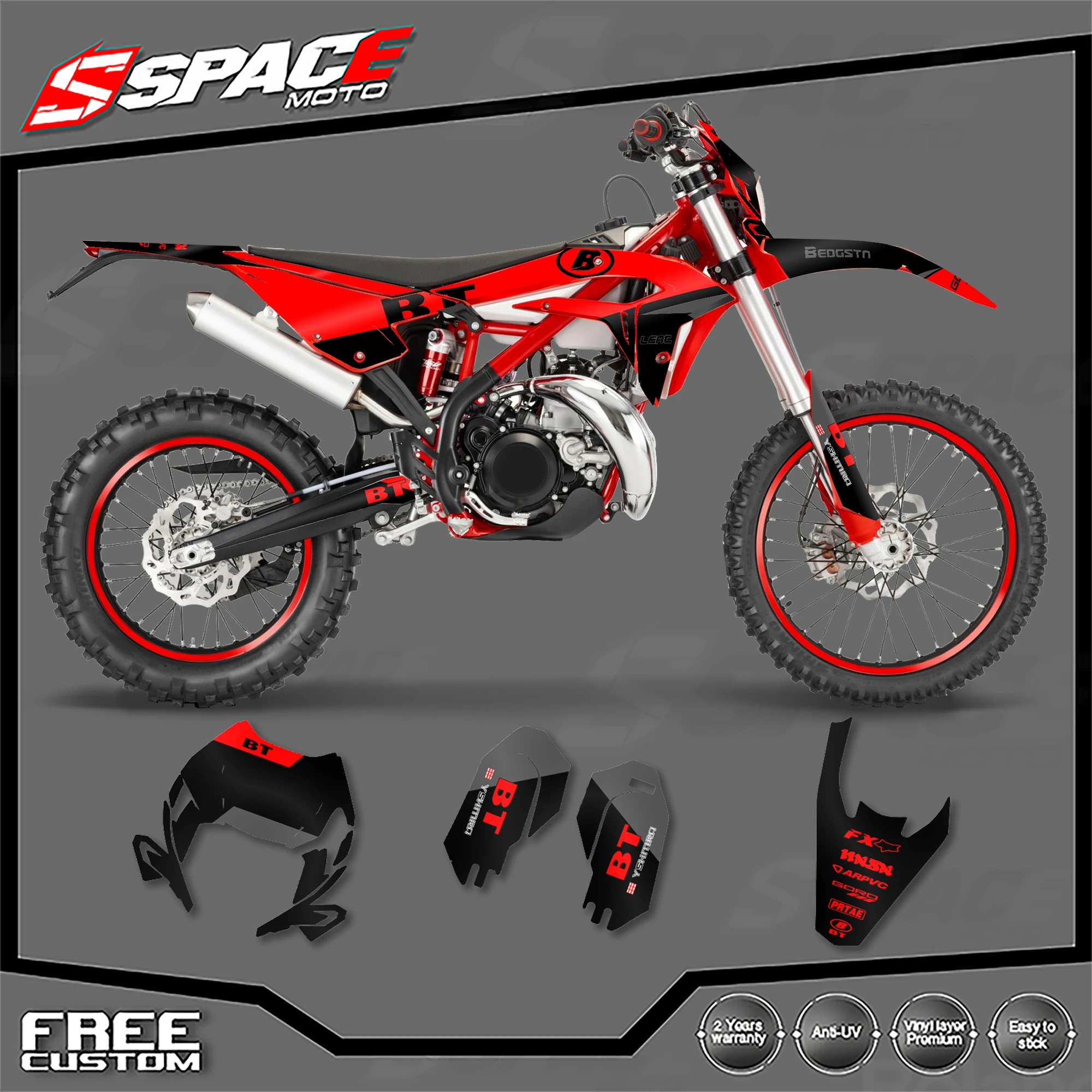 

SPACE Custom Motorcycle Graphics Background Decal for Beta 250 300 XTRAINER 2023 2024 2025 23-25 Enduro Stickers Kits 04