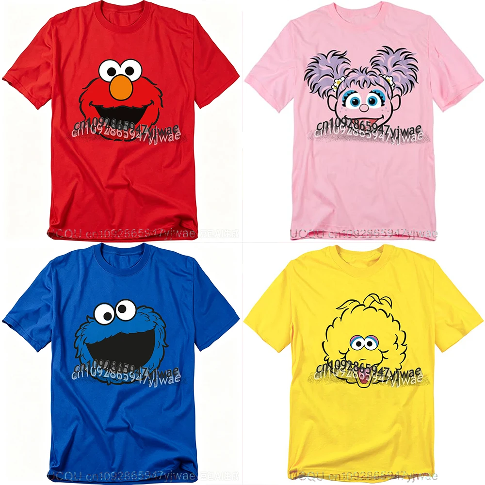 Sesame Sesame Street Toddler T-Shirts Elmo Oscar Big Bird Cookie Monster Cute Cartoon Character Top Party Matching Adult Kid'S T-Shirts - Aliexpress Deal
