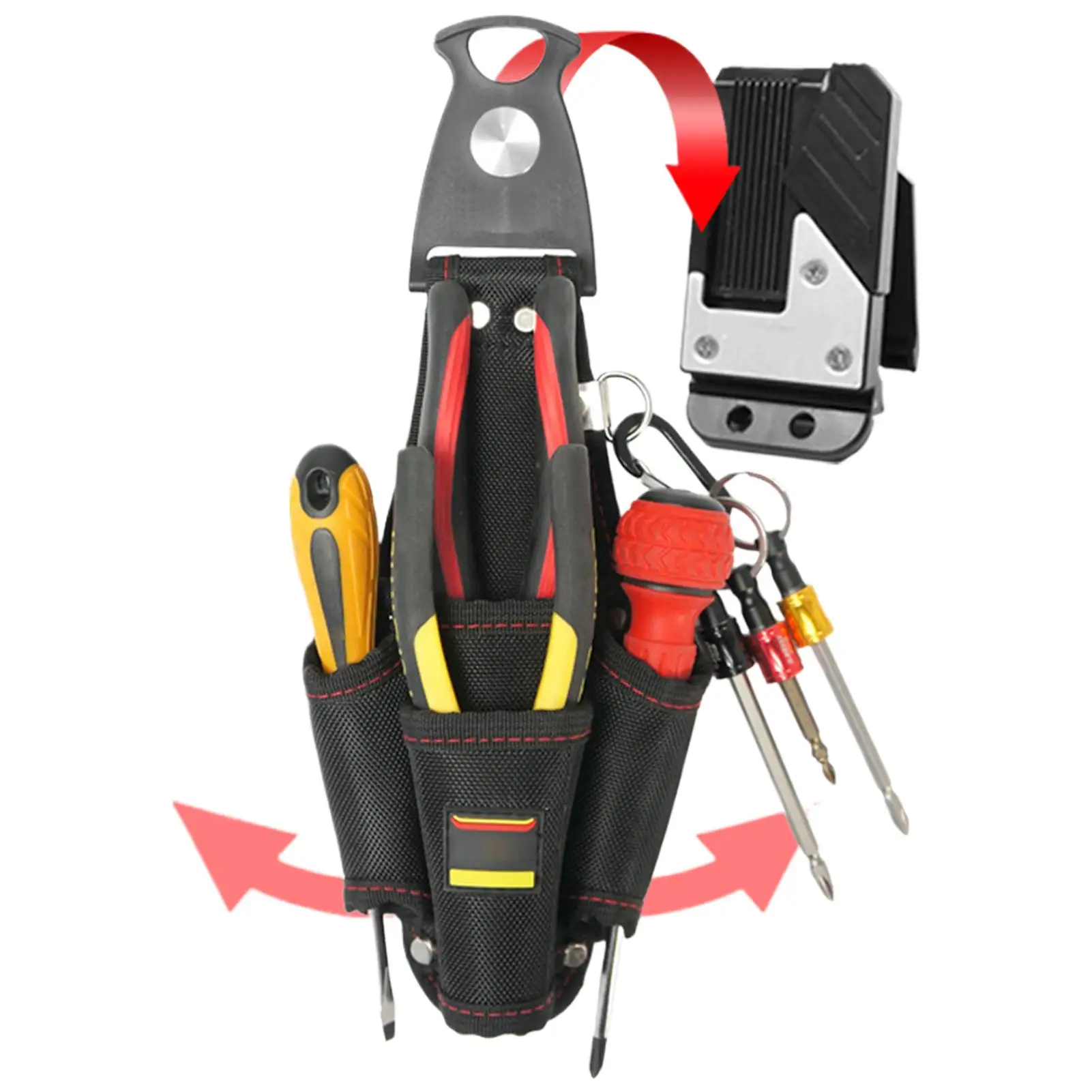 Work Tool Belt Sturdy Tool Pouch Electrician Belt Portable Multifunctional Waterproof Compact Organizer For Repair Maintenance