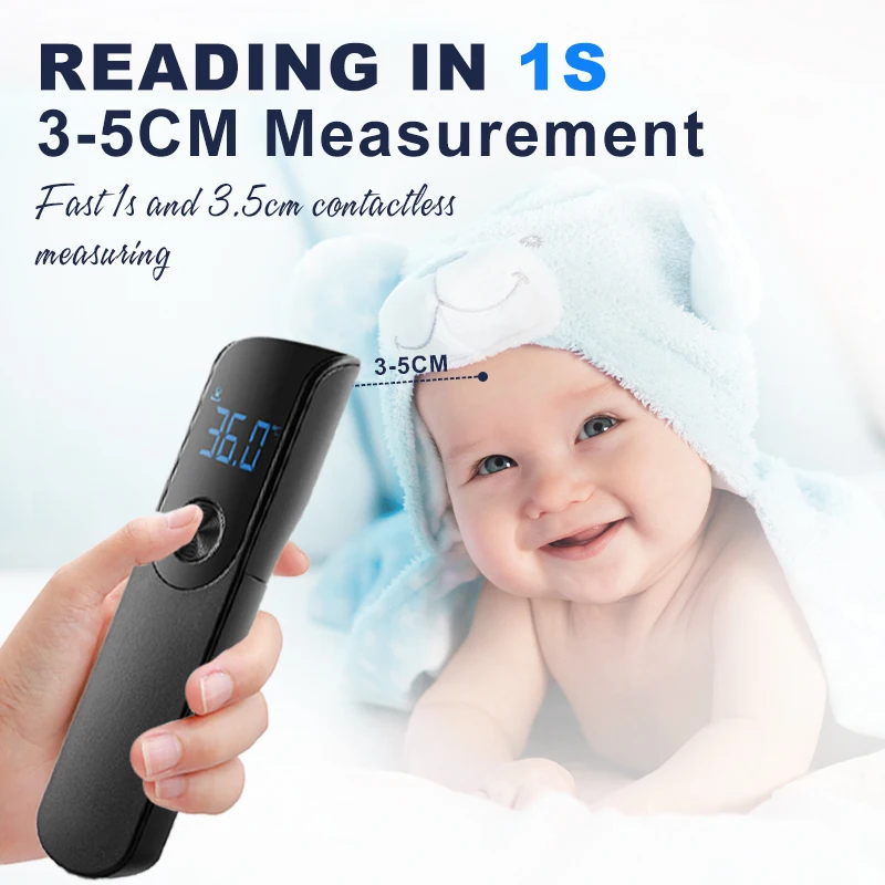 AiQUE Digitale contactloze thermometer Infraroodthermometer Voorhoofd Oor medische Termometro Lichaamskoorts Baby-/volwassenentemperatuur