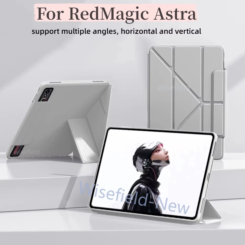 

Multiple Angle PU Sleeve For RedMagic Astra Gaming Tablet Protective Case Folding Stand Cover For RedMagic 3 Pro
