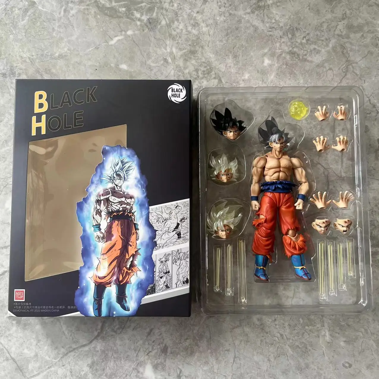 

In Stock Black Hole Toys Dragon Ball SHF Ultra Instinct Bleed Son Goku Acme Power Anime Action Figures Model Toy Collection Gift