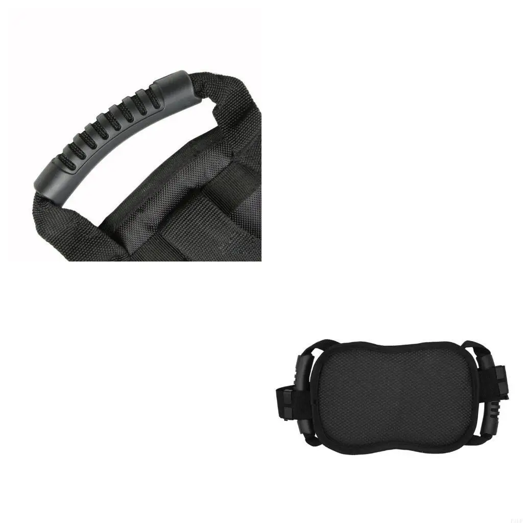 F1CF Motorcycle Safety Belt with Handle Rear for Seat Passenger Grip Strip for Kids Adult Adjustable