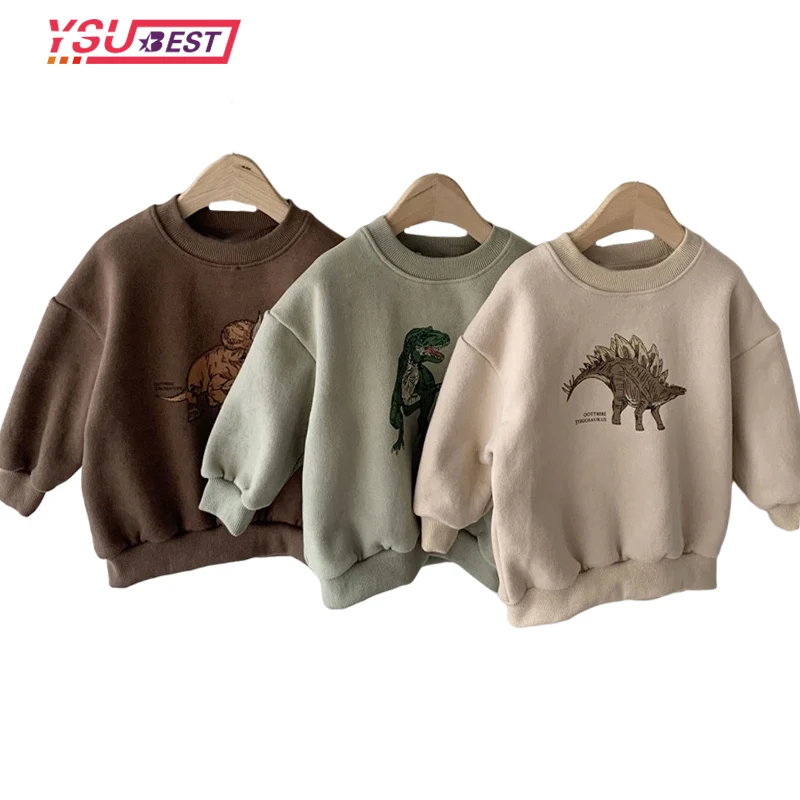 1-6Y Kid Dinosaur Pullover Infant Korean Winter New Top Baby Lovely Dinosaur Plush Comfortable Pullover Kids Clothes Boy Sweater