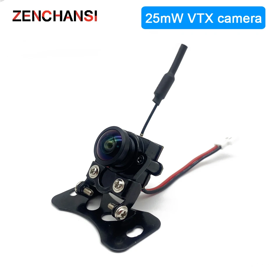 Mini 5.8G FPV 1000TVL Wide Angle 180 VTX Camera 48CH 25MW Transmitter With Base Bracket For RC Model Drone Car Boat DIY