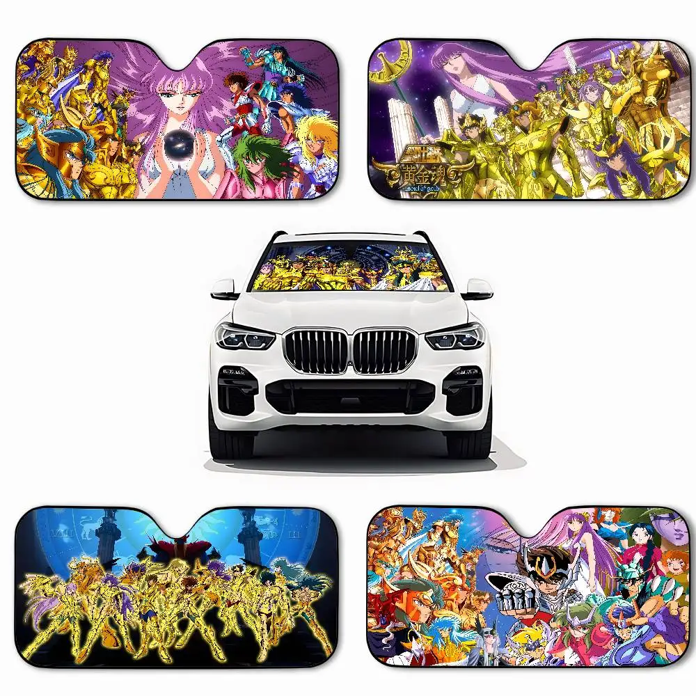 K-Nights Of The Zodiac أنيمي سيارة ظلة السيارات ظلة يغطي غطاء الزجاج الأمامي العالمي للطي قناع #1