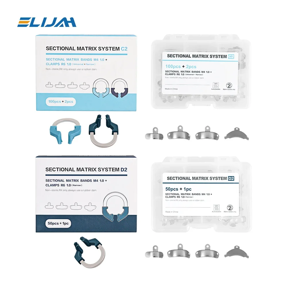 

Denspay Dental Matrix Bands Sectional Contoured Matrix System Metal Matrices Matrix Clamp Nickel Titanium Clamping Ring