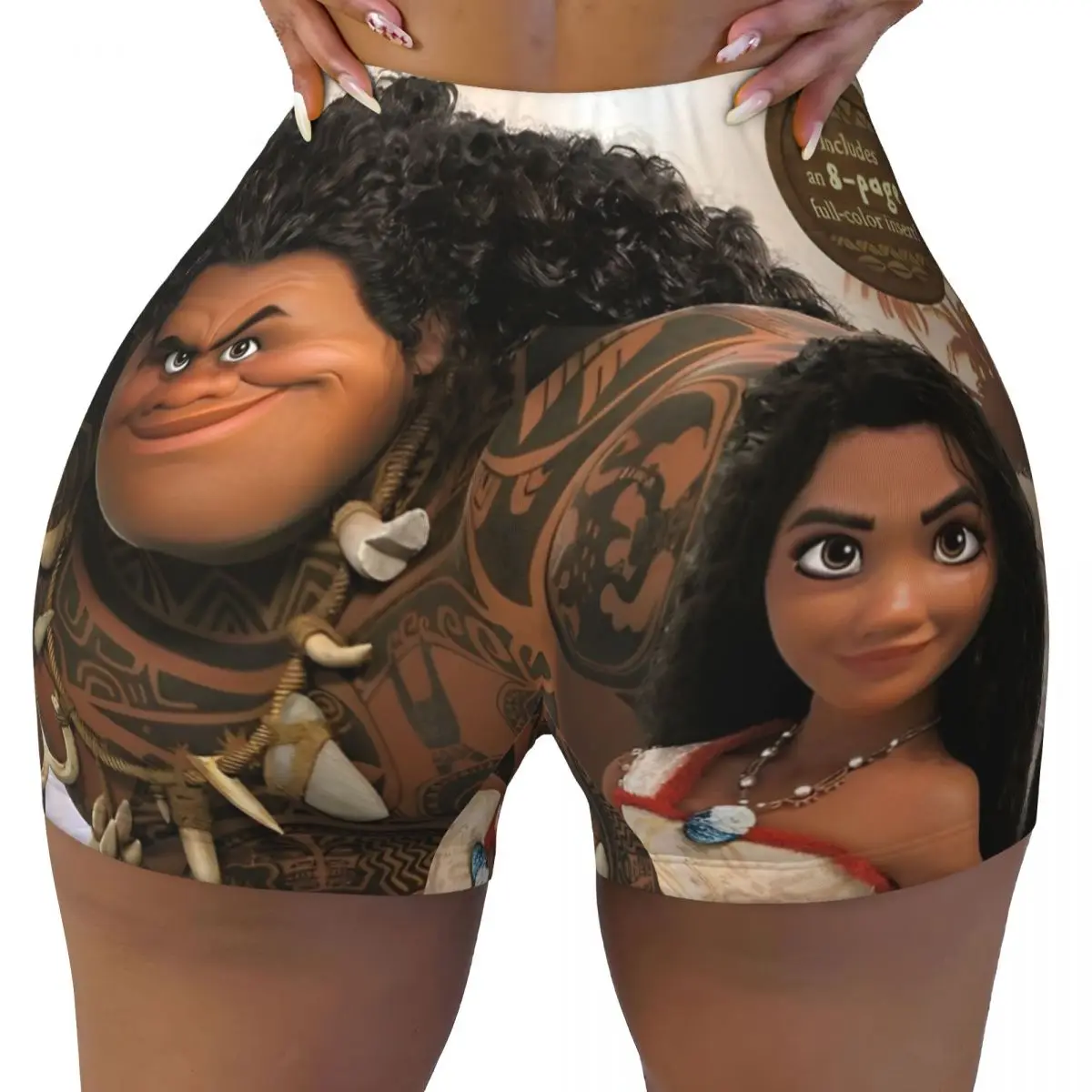 

Vaiana Moana 2 High Waist and Hip Yoga Shorts Women's Animated Musical Running Biker Fitness Workout Gym Pants Tights