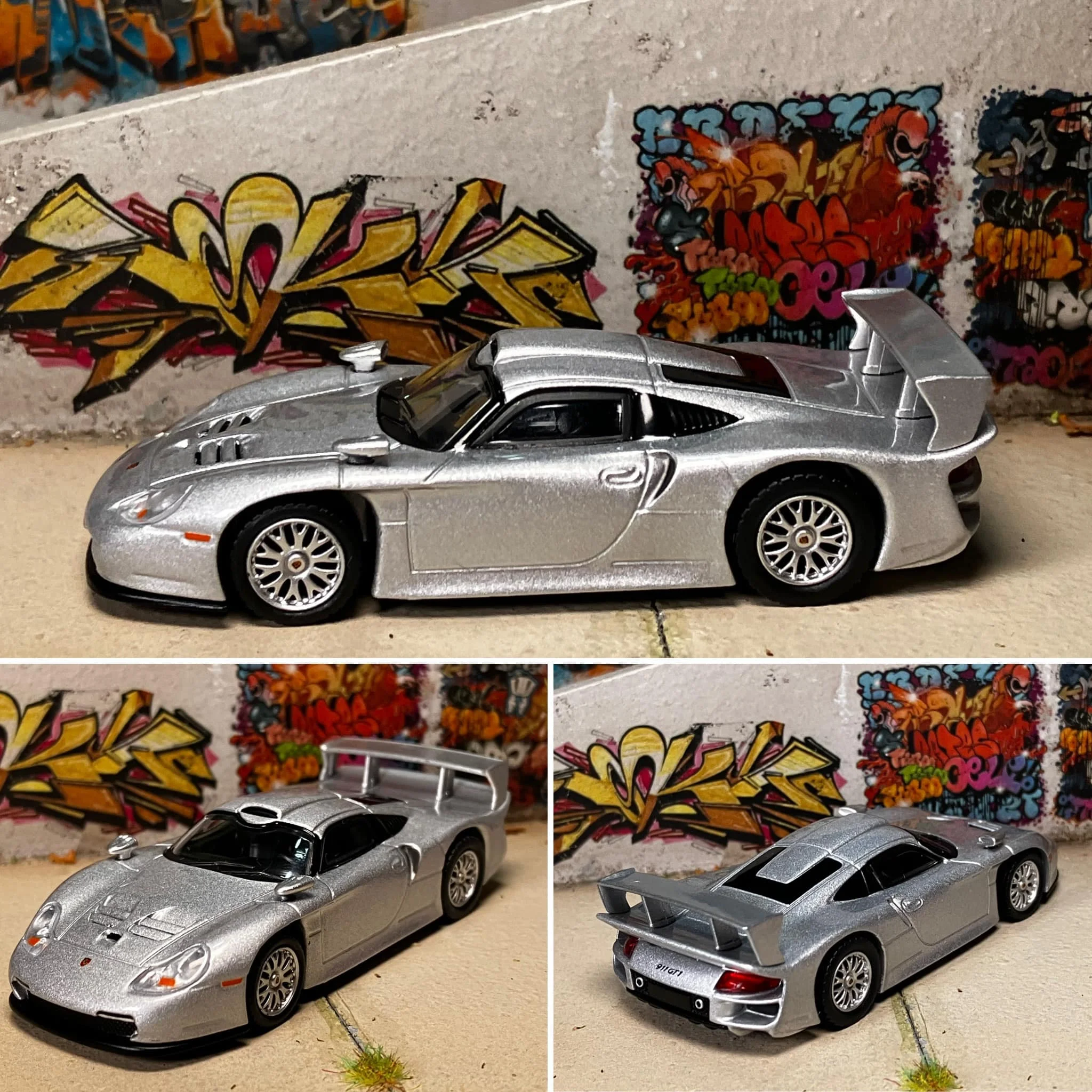 Odlewany model samochodu ze stopu Sparky 1:64 rwb 911 GT1 EVO