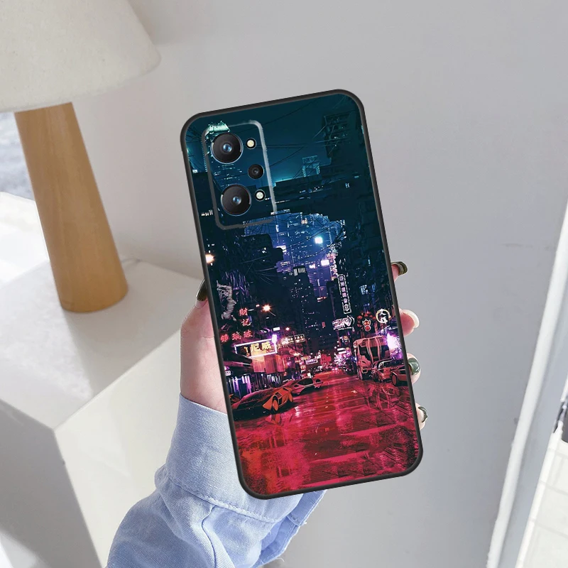 Cyberpunks City Night For Realme 10 Pro Plus C55 C35 C33 C31 C30 C21Y GT Neo 5 OnePlus 11 Nord 3 2T CE 2 Lite Case