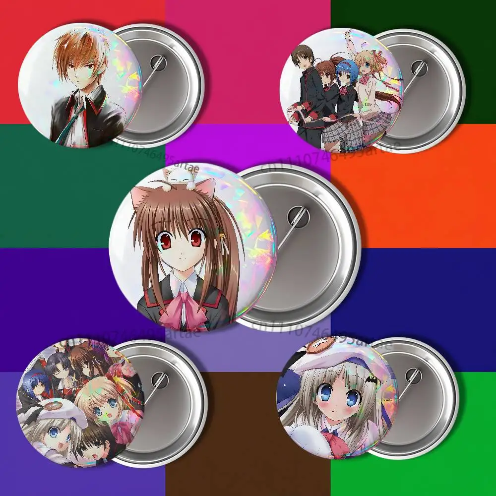 Visual Novel Little Busters! Badges 25 32 44 58 75 mm Round Cosplay Pin Fans Collect Friends Gifts Brooch Souvenir Custom