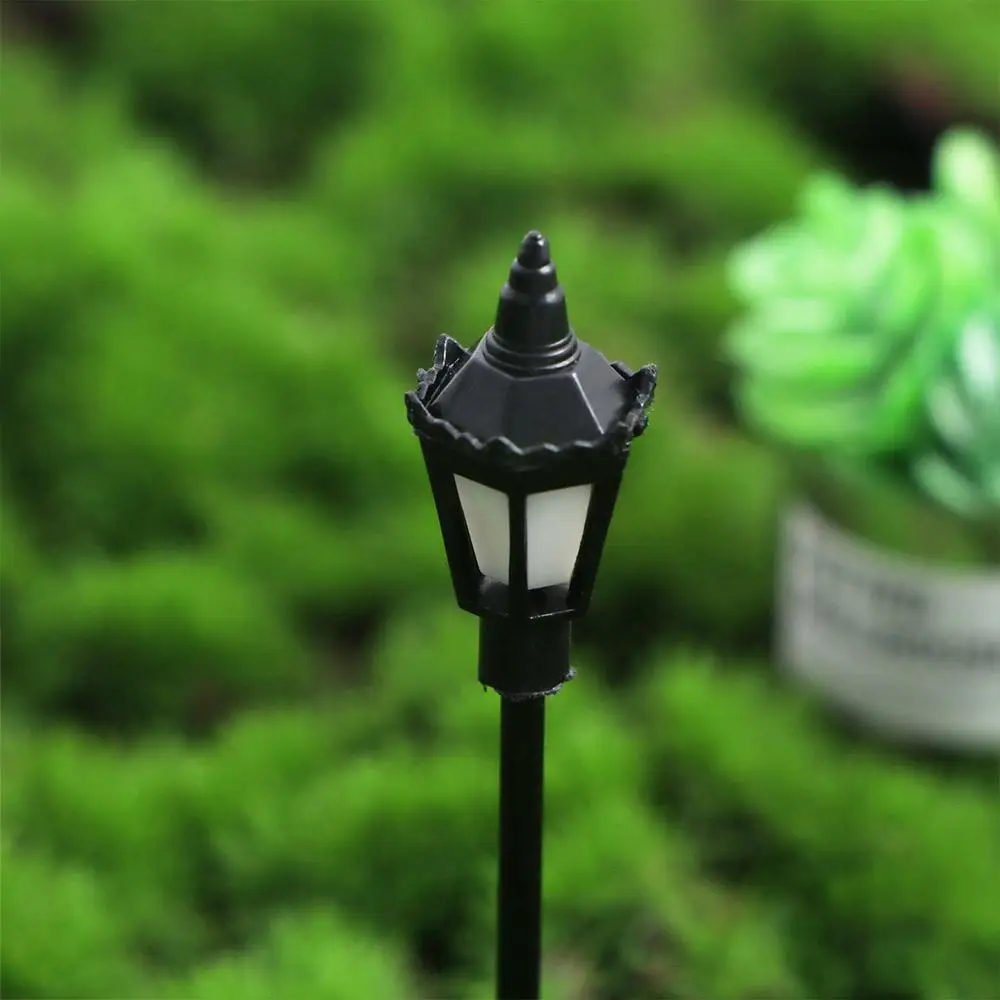 10Pcs 1:100 Scale Lights Model DIY Ornaments Simulation Landscape Lights Outdoor Decorative Led Lamppost Garden Street Lamp