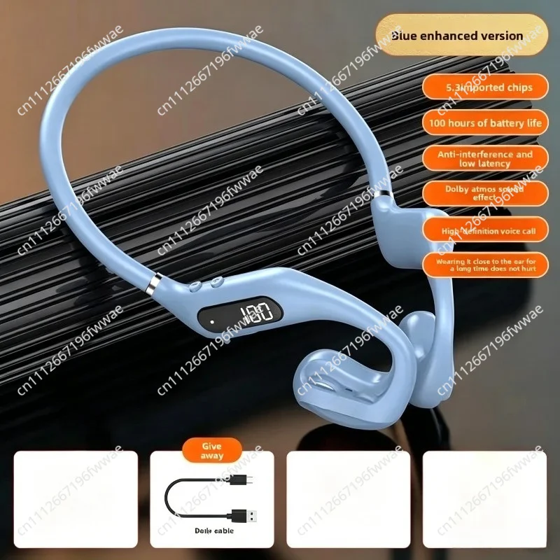 High‑Quality Hanging‑Ear Bone Conduction Wireless Bluetooth Earphones, Long Battery Life for Running