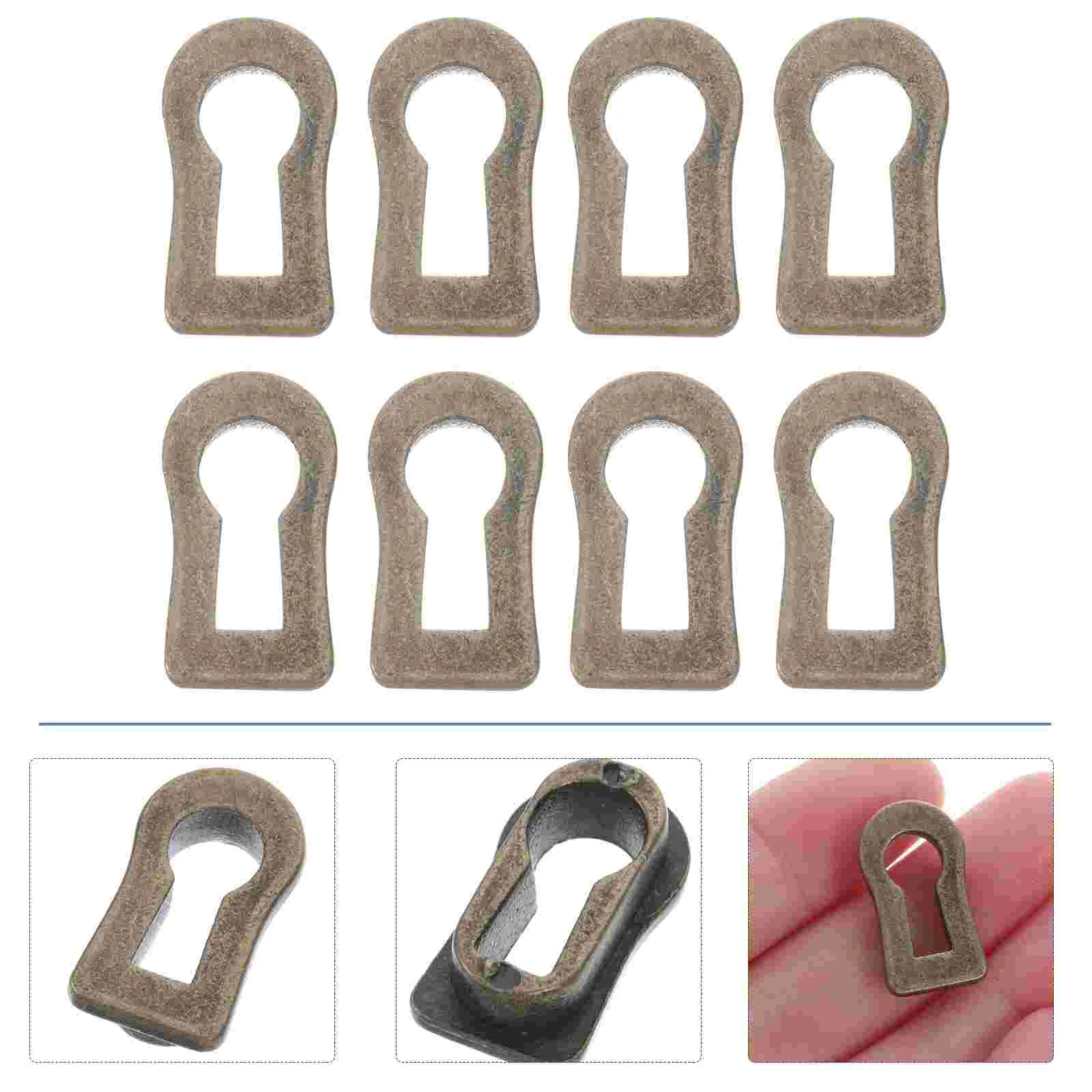 

10 Pcs Keyhole Insert For Furniture Decorative Covers Frame Dresser Drawers Zinc Alloy Door Escutcheons