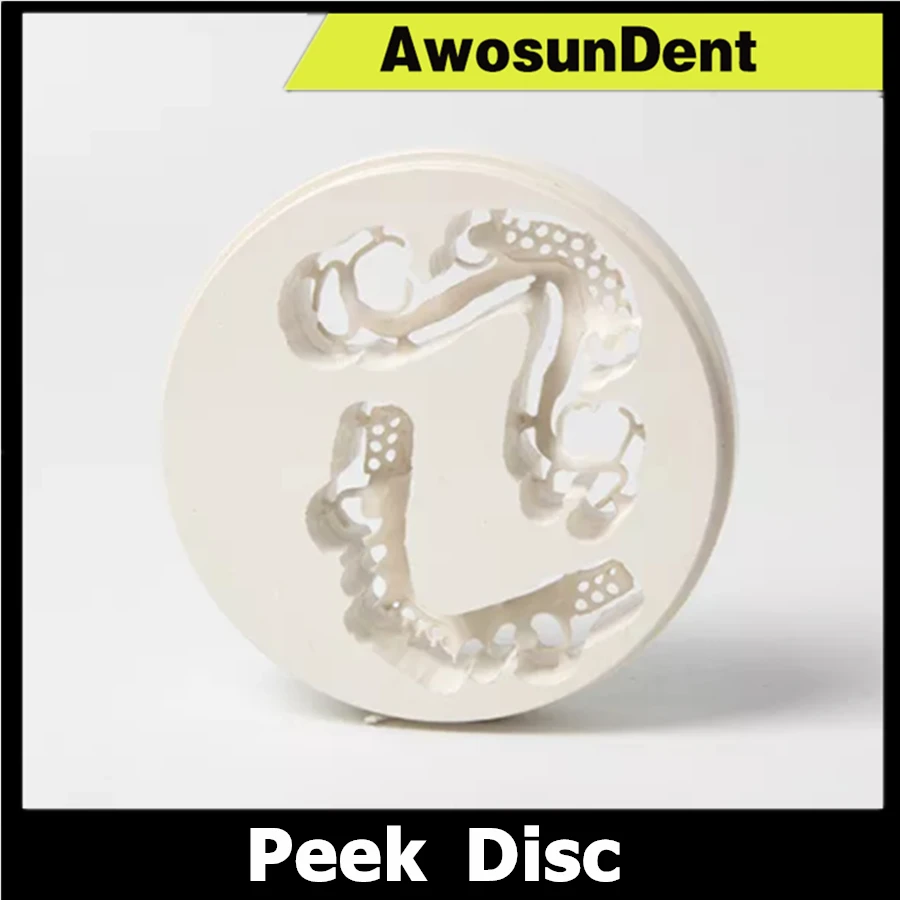 Pink Yellow Ivory White PEEK Blank Denture Materials Disc Dental PEEK Disks Biocompatible With Open System