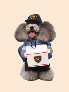 Pet Costume Fashion Courier Style Clothes Halloween Suit With a Hat Costume Apparel for Dog 1