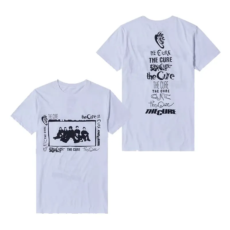 2026 The Cure Band's Non-mainstream Rock-punk Printed Oversized Pure Cotton Short-sleeved T-shirt for Both Men and Women