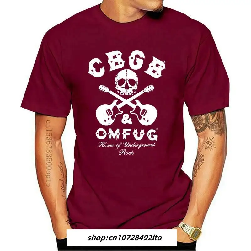 Mens Clothing CBGB Crossed Guitars T-Shirt 100% Cotton New S M English rock- Show Original Title Youth