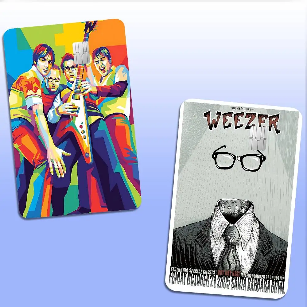 Weezer Music Band Game Anime Sticker Film Skin Cover Case for Small Large No Chip Debit Credit Card Front Side