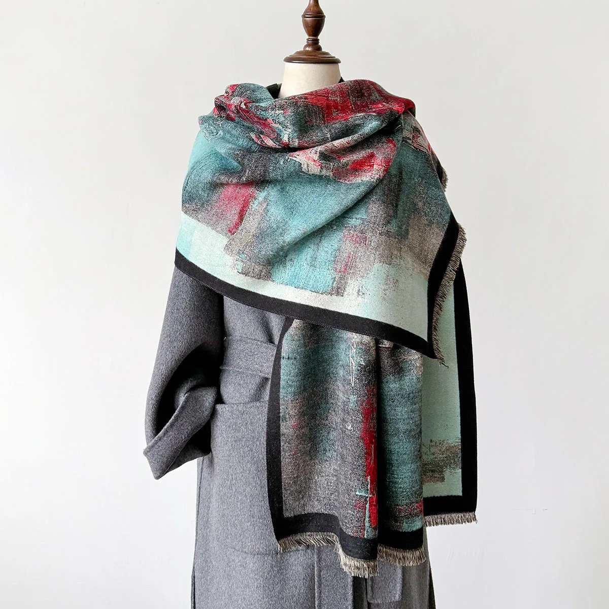 New Winter Women's Scarf Luxury Design Double sided Cashmere Feel Scarf Warm Scarf Shawl