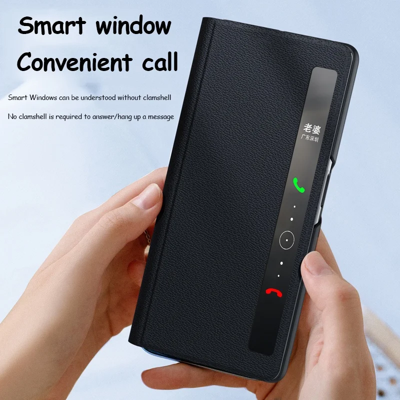 For Honor Magic V2 Smart Window Flip Case Shell Full Cover Protector Magnetic authority Leather Case for Honor Magic V2 Covers