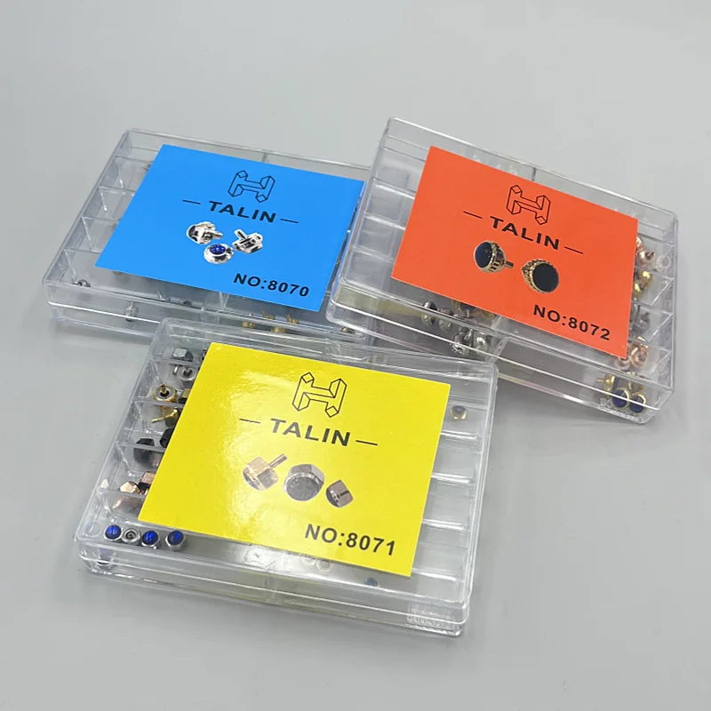 Accesorios para reloj de reparación, tanque/serie de globos azules/serie Cheetah, corona en caja, cabeza mecánica de cuarzo, tubo plano de tubo largo