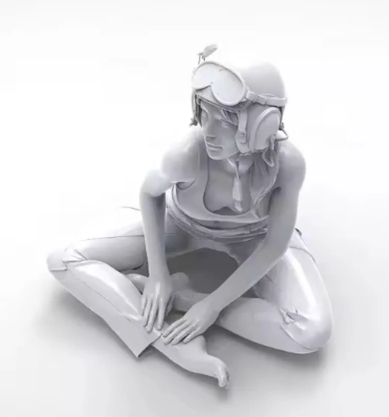 

1/35 Sexy Girls In Action Famale Pilot Gk Resin Micro Miniature Figure 3d Printed White Model Unassembled And Unpainted Kit Toy