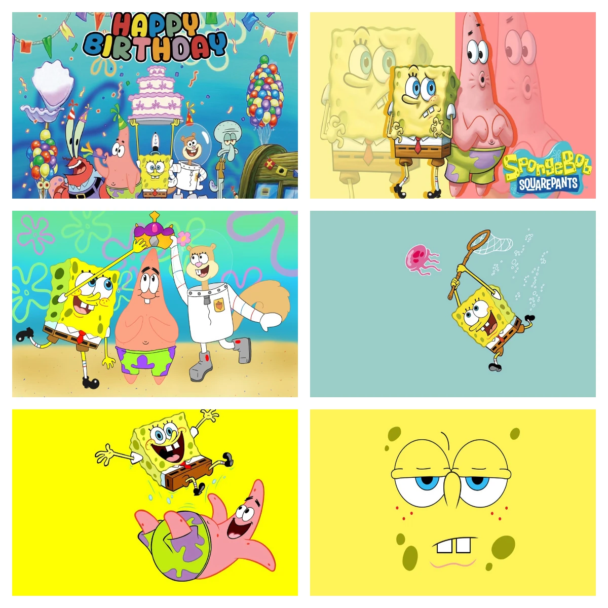 

Bandai SpongeBobs Patrick Star Stage Birthday Party Supplies Photo Backdrop Baby Shower Props Banner Background For Photography