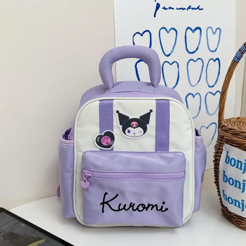 

sanrio Backpack Hello Kitty Kuromi Cinnamoroll cartoon cute student schoolbag girl go out fashion portable high-capacity Storage