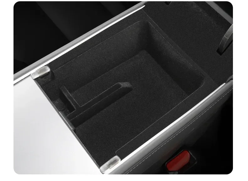 Für Tesla Modell Y 3, Mittelkonsole Lagerung Organizer Box Tablett Armlehne Versteckte Box Bins Tasse Halter Auto Innen Zubehör – Detail 9