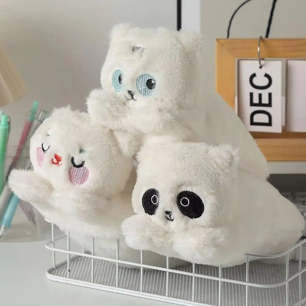 Tierpuppe Kätzchen Plüsch Federmäppchen Große Kapazität Niedliches Design Panda Plüsch Stifttasche Cartoon Reißverschluss
