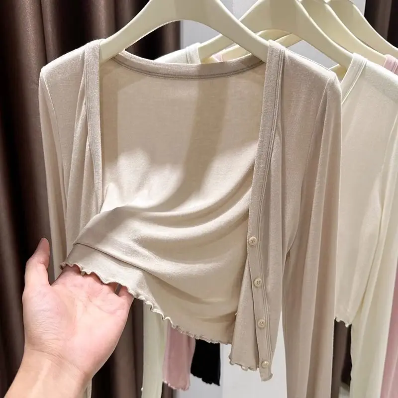 

plus Size Summer New Sle Women's ort Lightweight Jaet oulder awl Sun Protection Outerwear Casual Faion V-Ne Button