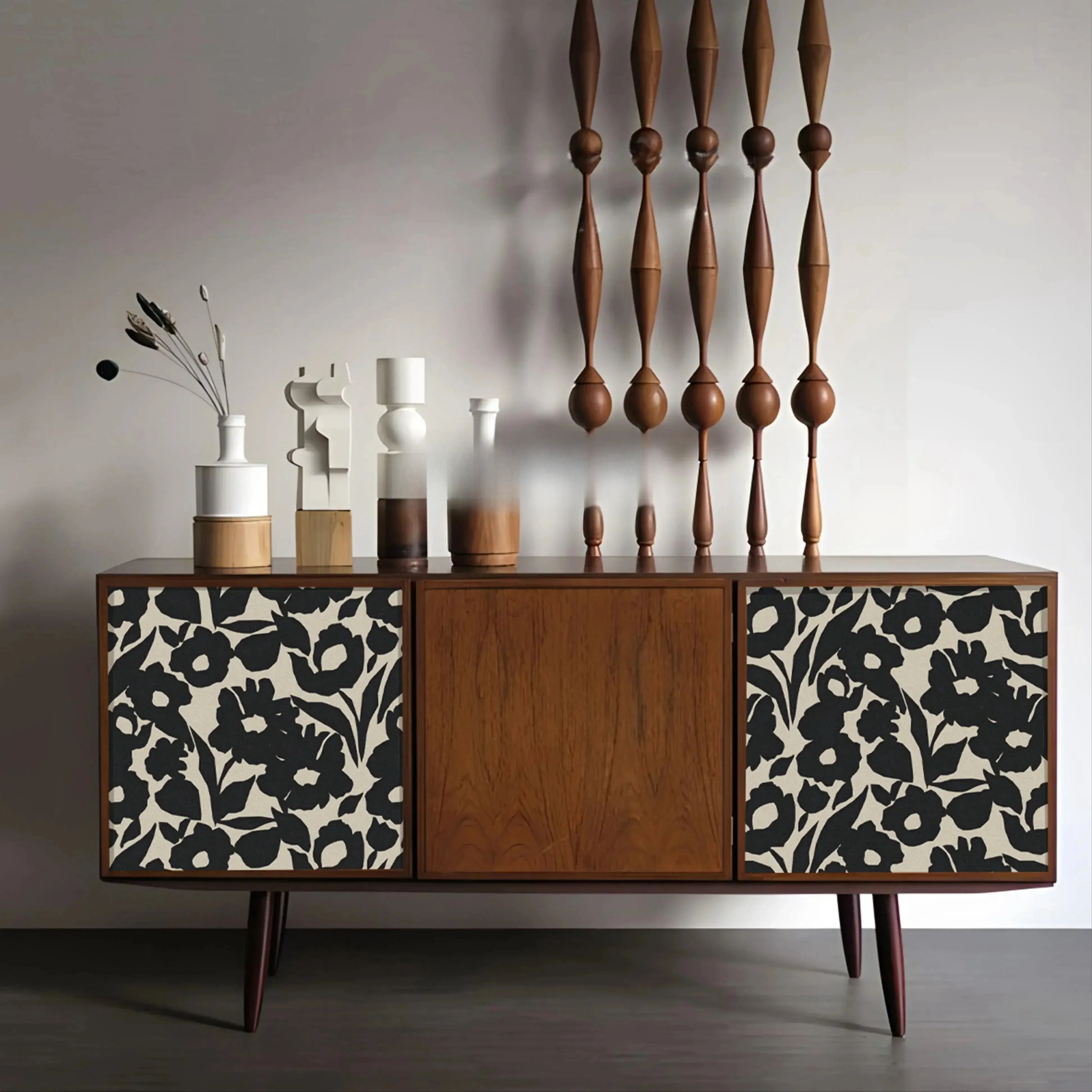 A  New Arrivals D06 Medieval art light luxur dining side cabinet Nordic retro locker Modern color matching storage cabinet S03