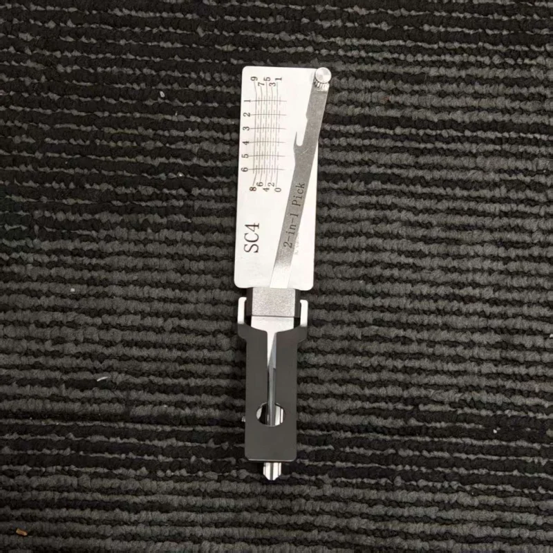 2 in 1 SC4 Locksmith's Dual-Function Tool, 6-Tooth Manual Core Adjuster & Unlocking Kit - Stainless Steel Automotive Repair Set