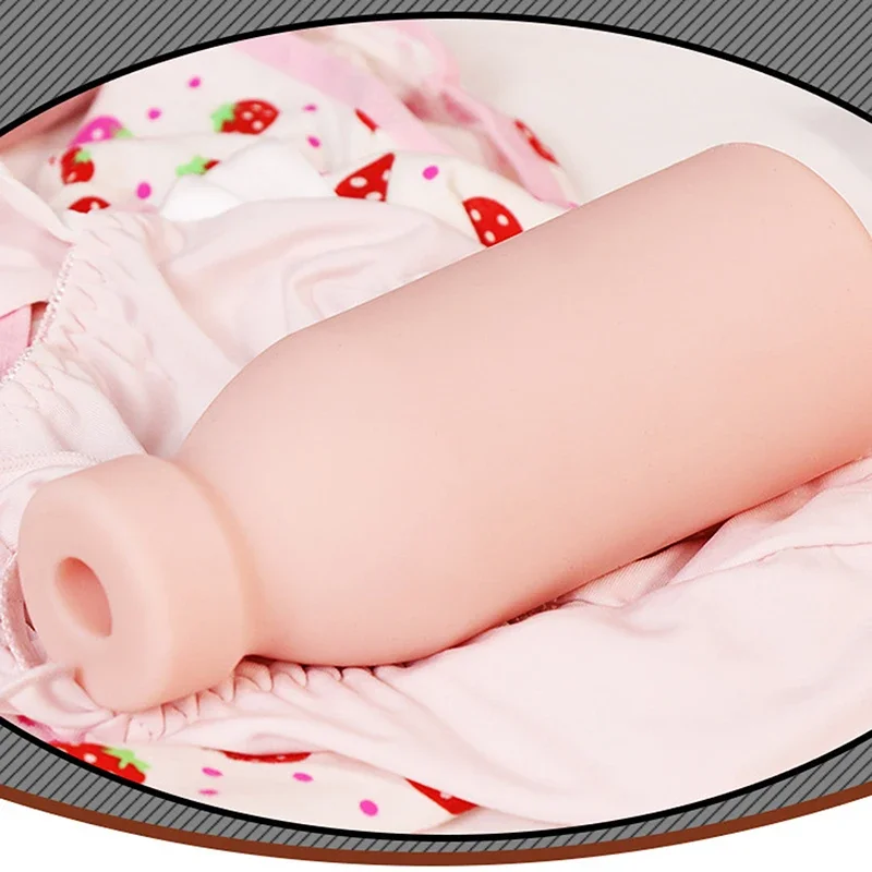 TPE Masturbator Soft Emulational Vaginal Bulge Adult Sex Toys For Men Penis Trainer Milk Bottle Shape Male Masturbation Cup view 2