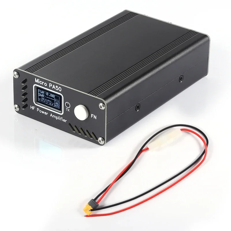Micro PA50-3 50W 3.5MHz-28.5MHz 1.3inch OLED Screen Intelligent Shortwave HF Power Amplifier SWR Meter LPF Filter update PA50 +