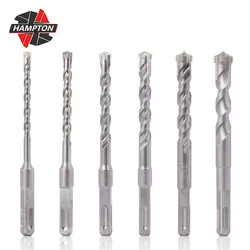 6-16mm SDS Plus Drill Bit with Square Shank Cross Head Masonry Hole Drill Cutter for Hammer Drill Wall Brick Block Drilling